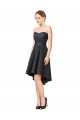 Lace A-Line Knee Length Sleeveless High Low Bridesmaid Dress Glasgow