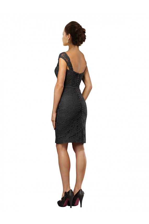 Soft Chiffon & Lace A-Line Knee Length Sleeveless Bridesmaid Dress Glasgow
