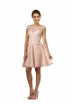 Soft Chiffon & Lace A-Line Knee Length Cap Sleeves Bridesmaid Dress Glasgow