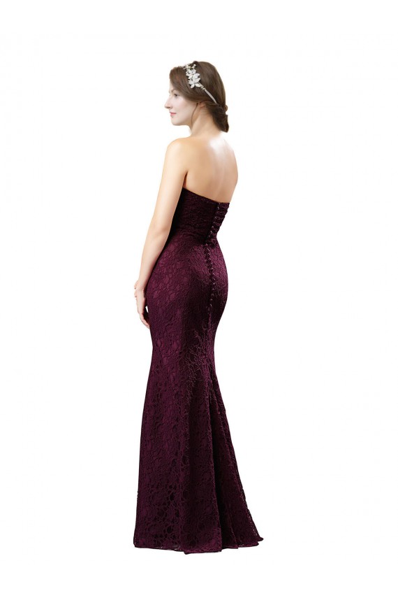Lace A-Line Long Sleeveless Bridesmaid Dress Glasgow