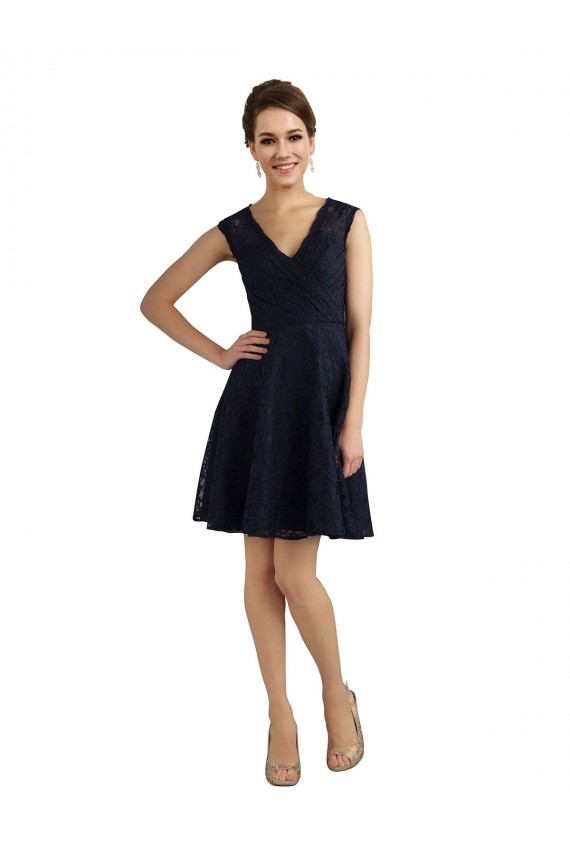Lace A-Line Knee Length Sleeveless Bridesmaid Dress / Evening Dress Glasgow