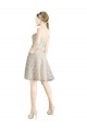 Lace A-Line Knee Length Sleeveless Bridesmaid Dress Glasgow