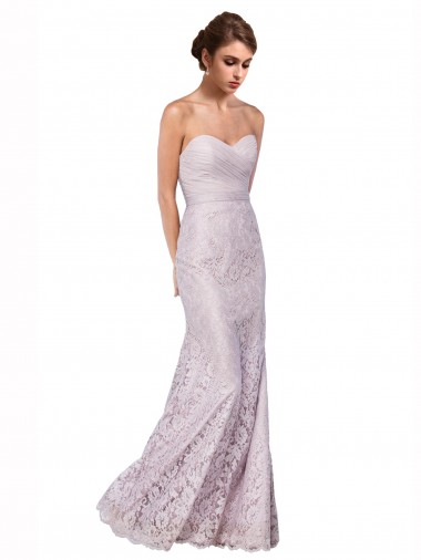 Lace Mermaid Long Sleeveless Bridesmaid Dress / Evening Dress Glasgow