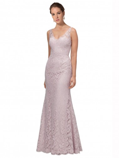 Lace Mermaid Long Sleeveless V-Back Formal Dress / Bridesmaid Dress Glasgow