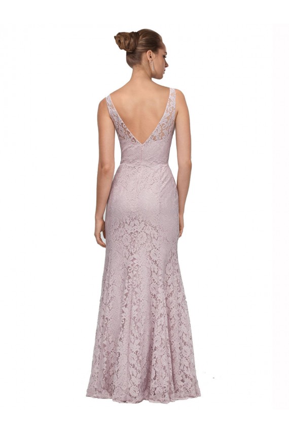 Lace Mermaid Long Sleeveless V-Back Formal Dress / Bridesmaid Dress Glasgow