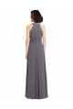 Soft Chiffon & Lace A-Line Long Sleeveless Bridesmaid Dress Glasgow