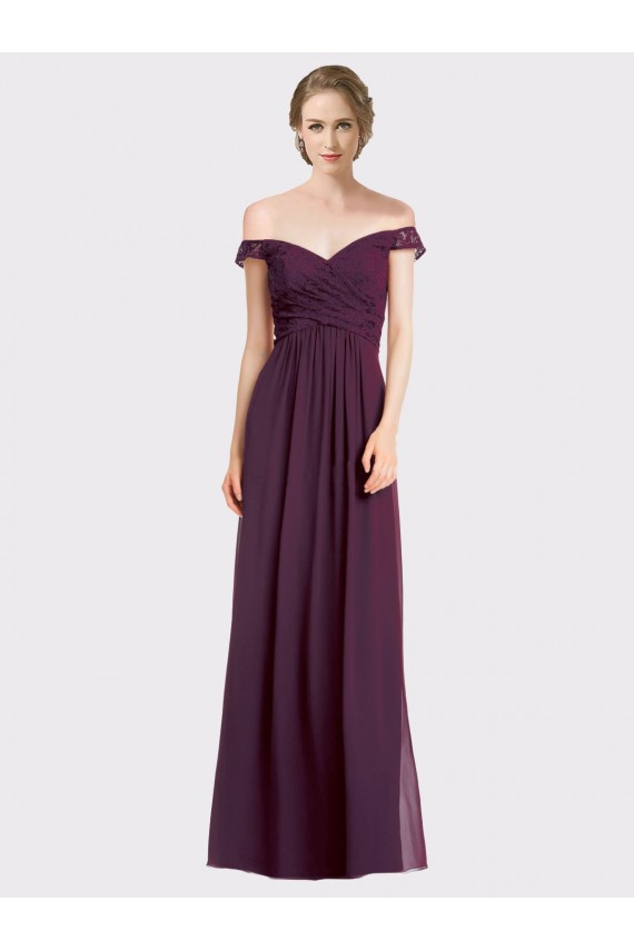 Soft Chiffon & Lace Long Sleeveless Low Back Bridesmaid Dress Glasgow
