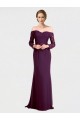 Soft Chiffon & Lace Mermaid Long Long Sleeves Low Back Bridesmaid Dress Glasgow