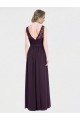 Chiffon & Lace A-Line Long Sleeveless V-Back Bridesmaid Dress / Evening Dress Glasgow