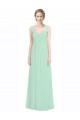 Soft Chiffon & Lace A-Line Long Sleeveless Sweetheart Keyhole Back Bridesmaid Dresses Glasgow