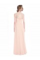 Soft Chiffon & Lace A-Line Long Sleeveless Sweetheart Keyhole Back Bridesmaid Dresses Glasgow
