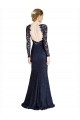 Lace Mermaid Long Long Sleeves Keyhole Back Prom Dress / Bridesmaid Dress Glasgow