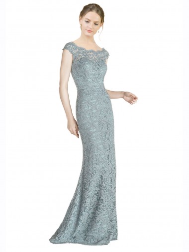 Lace Mermaid Long Cap Sleeves Prom Dress / Bridesmaid Dress Glasgow