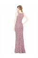 Lace Mermaid Long Sleeveless Prom Dress / Bridesmaid Dress Glasgow