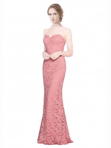 Lace Mermaid Long Sleeveless Formal Dress / Bridesmaid Dress Glasgow