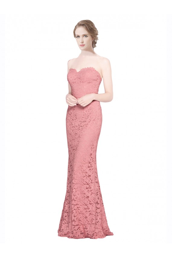 Lace Mermaid Long Sleeveless Formal Dress / Bridesmaid Dress Glasgow