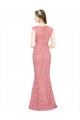Lace Mermaid Long Sleeveless Salmon Prom Dresses Glasgow