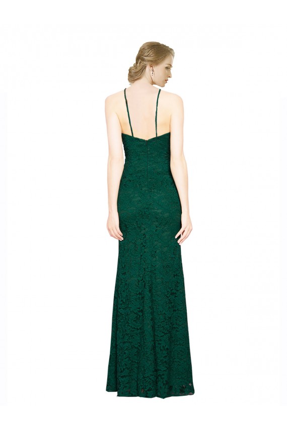 Lace Mermaid Long Sleeveless Low Back Prom Dress / Bridesmaid Dress Glasgow