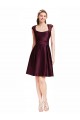 Satin & Lace A-Line Knee Length Sleeveless Open Back Bridesmaid Dress Glasgow