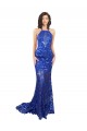 Lace Mermaid Long Sleeveless Open Back Semi Formal Evening Dress / Prom Dress / Bridesmaid Dress Glasgow