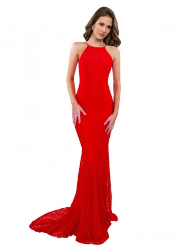Lace Mermaid Long Sleeveless Open Back Evening Gown / Prom Dress / Bridesmaid Dress Glasgow