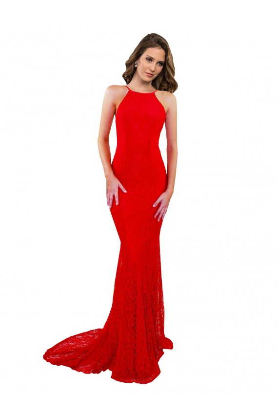 Lace Mermaid Long Sleeveless Open Back Evening Gown / Prom Dress / Bridesmaid Dress Glasgow