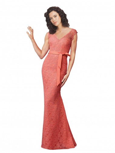 Lace Mermaid Long Sleeveless Open Back Bridesmaid Dress Glasgow