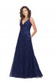 Lace A-Line Long Sleeveless Low Back Bridesmaid Dress Glasgow