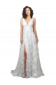 Lace A-Line Chapel Train Sleeveless Low Back Wedding Dress Glasgow