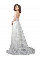 Lace A-Line Chapel Train Sleeveless Low Back Wedding Dress Glasgow
