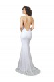 Lace Mermaid Sweep Train Sleeveless Backless Wedding Dress Glasgow