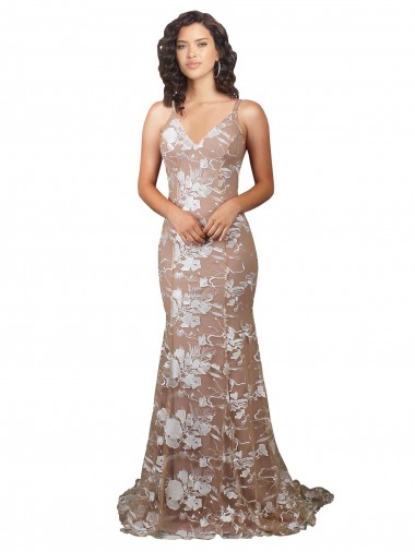Lace Mermaid Sweep Train Sleeveless Open Back Wedding Dress Glasgow