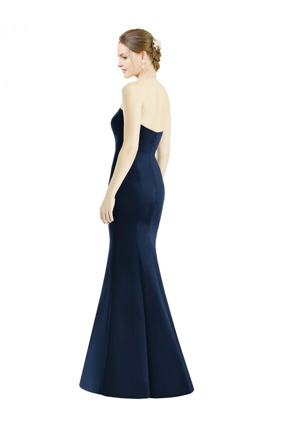 Satin Mermaid Long Floor Length Sleeveless Bridesmaid Dress Glasgow