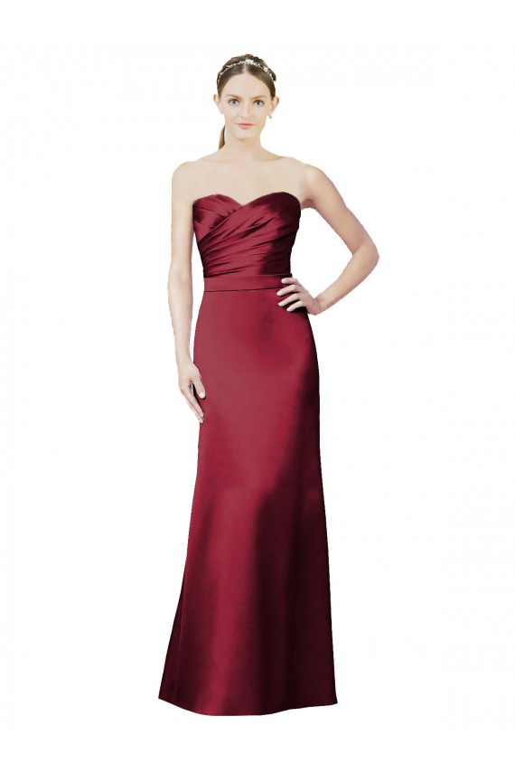 Satin Mermaid Long Sleeveless Bridesmaid Dress / Evening Dress Glasgow