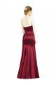 Satin Mermaid Mermaid Sleeveless Burgundy Bridesmaid Dress Glasgow