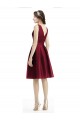 Satin A-Line Knee Length Sleeveless Burgundy Cocktail Dresses Glasgow