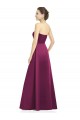 Satin A-Line Long Sleeveless Merlot Bridesmaid Dress Glasgow