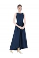 Satin A-Line Long Sleeveless High Low Bridesmaid Dress Glasgow