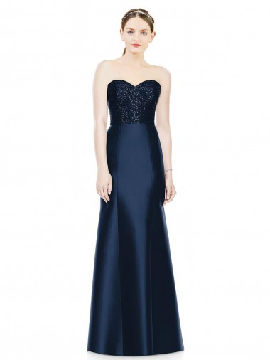 Satin Mermaid Long Sleeveless Evening Dress / Bridesmaid Dress Glasgow