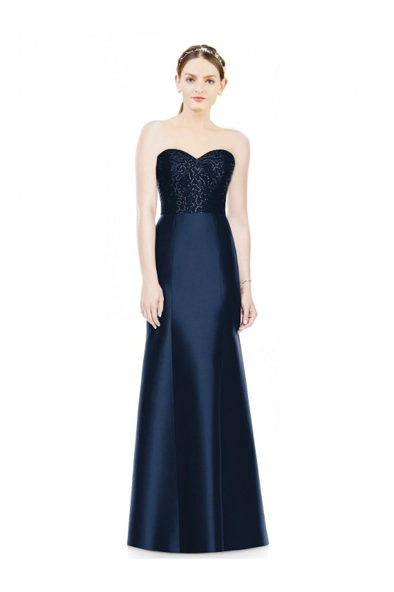 Satin Mermaid Long Sleeveless Evening Dress / Bridesmaid Dress Glasgow