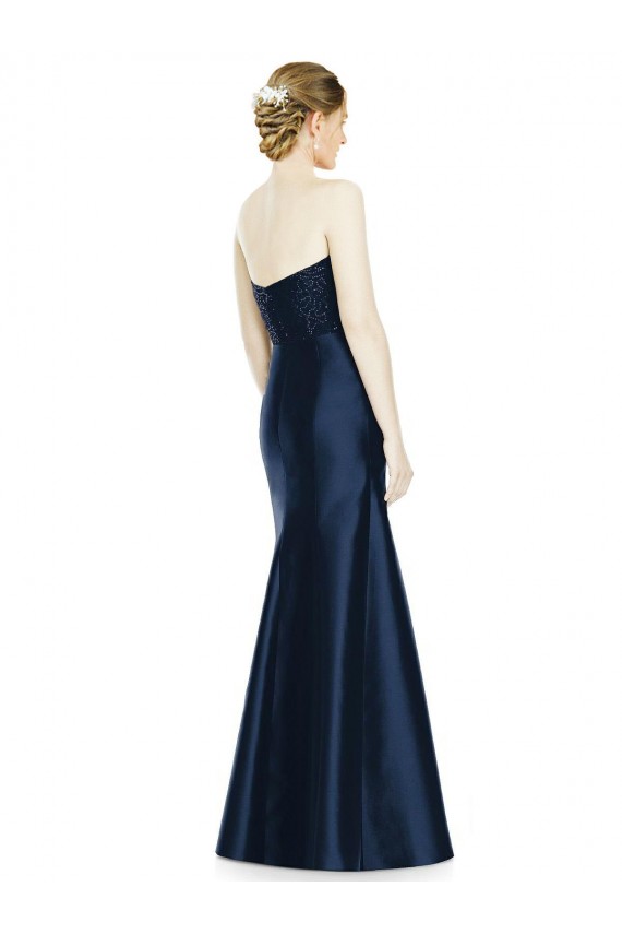 Satin Mermaid Long Sleeveless Evening Dress / Bridesmaid Dress Glasgow