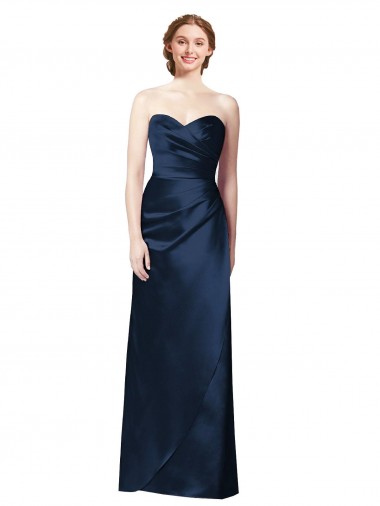 Satin Long Sleeveless Bridesmaid Dress Glasgow