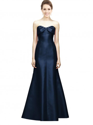 Satin Mermaid Long Sleeveless Bridesmaid Evening Dress Glasgow