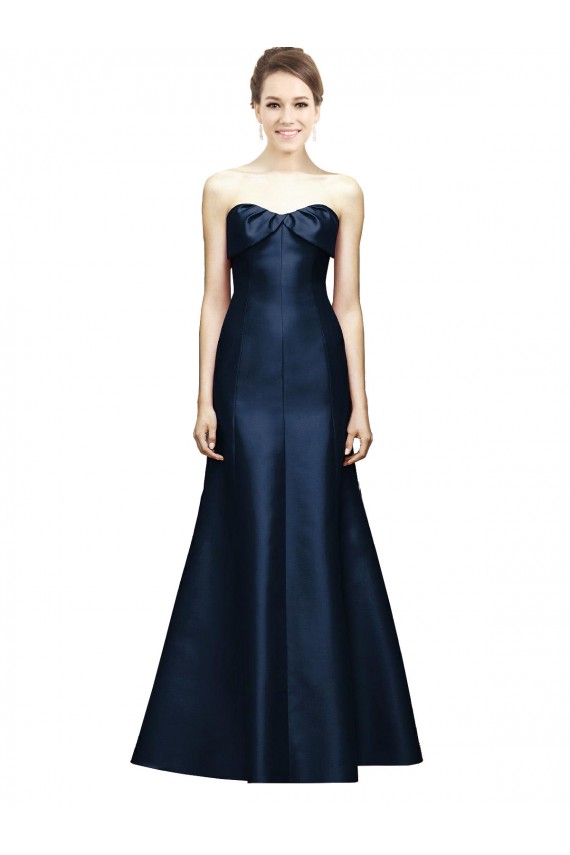 Satin Mermaid Long Sleeveless Bridesmaid Evening Dress Glasgow