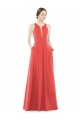 Satin A-Line Long Sleeveless Firecracker Bridesmaid Dress Glasgow