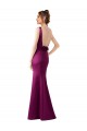 Satin Sheath Long Sleeveless Open Back Black Tie Evening Gown / Prom Dress / Bridesmaid Dress Glasgow