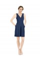 Satin A-Line Knee Length Sleeveless Open Back Evening Gown / Bridesmaid Dress Glasgow