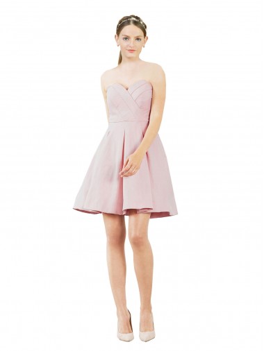 Satin A-Line Knee Length Sleeveless Evening Gown / Bridesmaid Dress Glasgow