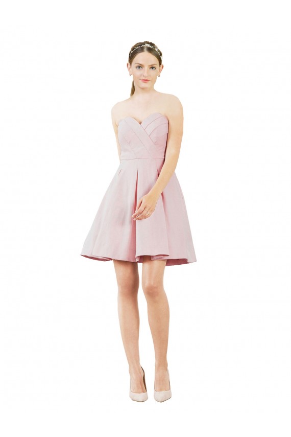 Satin A-Line Knee Length Sleeveless Evening Gown / Bridesmaid Dress Glasgow
