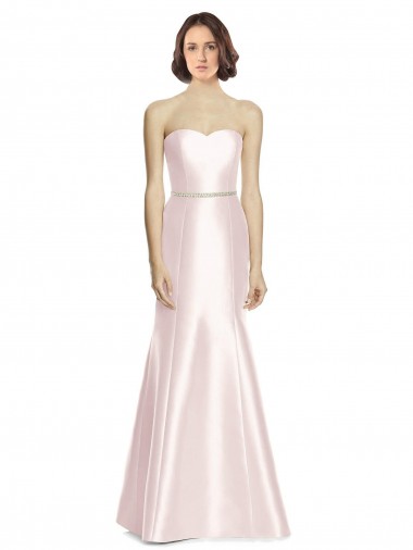 Satin Mermaid Long Sleeveless Bridesmaid Dress Glasgow